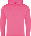 Just Hoods Electric Hoodie in opvallend roze, met verstelbare capuchon en kangoeroezak, gemaakt van zachte katoenmix voor comfort en stijl.