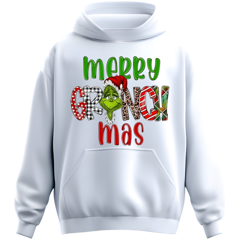Merry Grinchmas Hoodie – Winterse Humor met een Knipoog