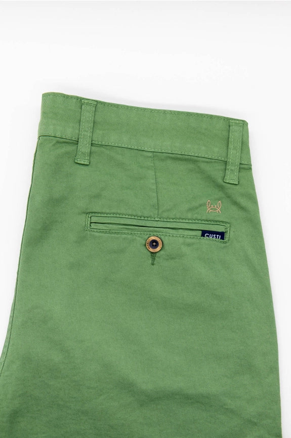 Grasgroene Chino Broek