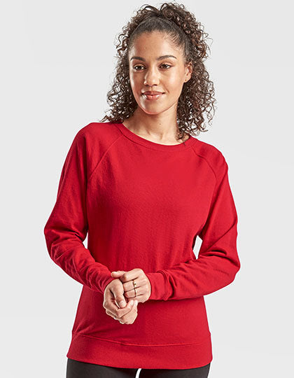 Rood dames sweatshirt in zachte comfort fit, ideaal voor personalisatie bij cstmx.
